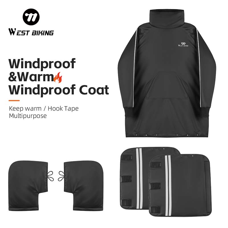 Cycling Commute Jacket - WEST BIKING Fietsjas voor woon-werkverkeer, verdikt,