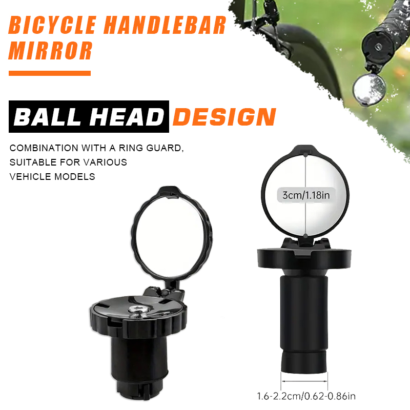 Mirror Handlebar Convex - NPY 2026Fiets Mini Stuur Achteruitkijkspiegel Verstelbare