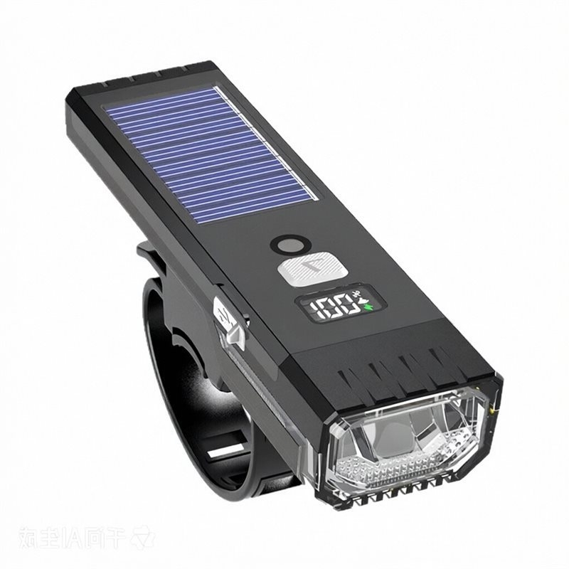 Commuting With Road Bike - ABXI Fietslamp met LCD-display, op zonne-energie