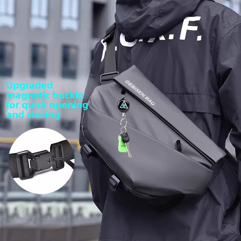 Cycling For Commute - Crossbodytas voor heren met magnetische gesp,