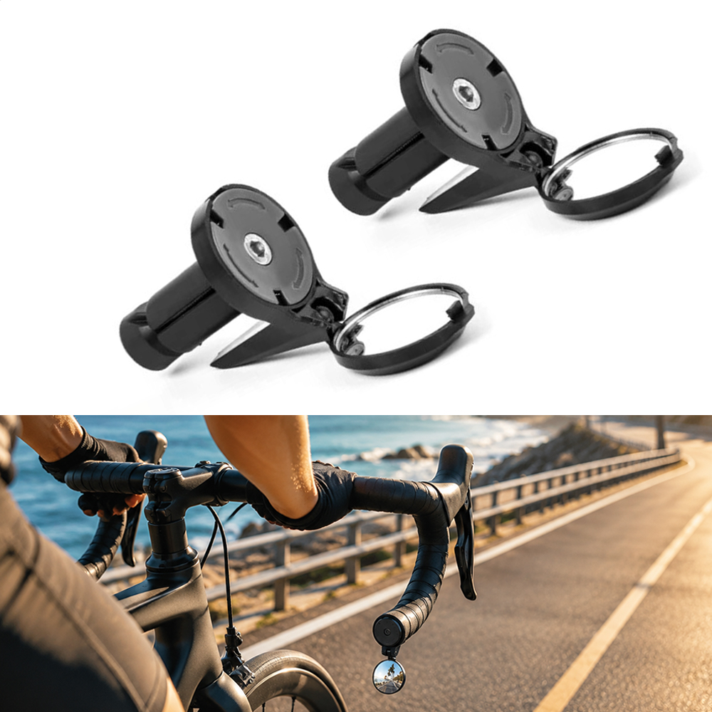 Mirror Handlebar Convex - Fietsstuuruiteindspiegel Fietsachteruitkijkspiegel HD-spiegels 360° ° Draai