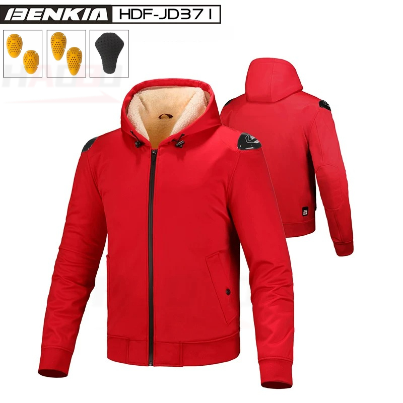 Cycling Commute Jacket - BENKIA motorfiets dames fietsjas heren vier