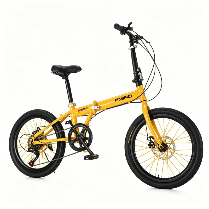 20 inch gele spaakwielen vouwf - Commuting With Bike recensie en prijs